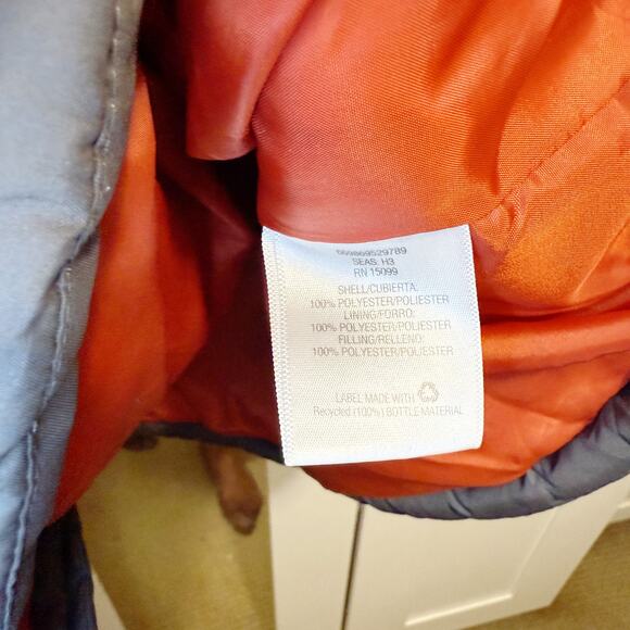 Nordic Track Orange & Gray Colorblock Full Zip Puffer Vest Jacket Mens Size XXL - Picture 7 of 11